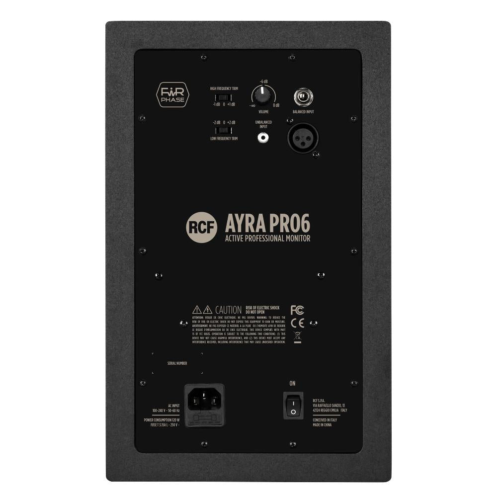 RCF AYRA PRO6 PROFESSIONAL ACTIVE TWO-WAY STUDIO MONITOR (Single)