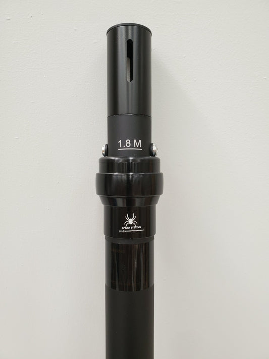 1.8m - 3m BLACK Pipe and Drape Telescopic upright - minimum height 1.8m - maximum height 3m