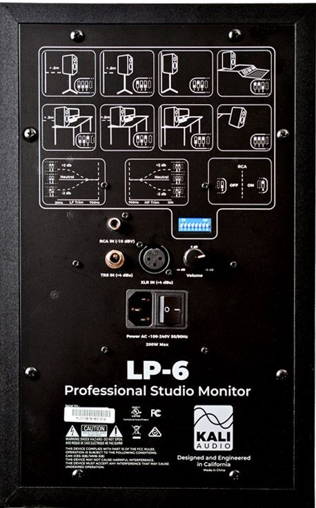 Kali Audio LP6 6″ 2ND WAVE Studio Monitors with bonus Isolation Pads (1 PAIR) BLACK