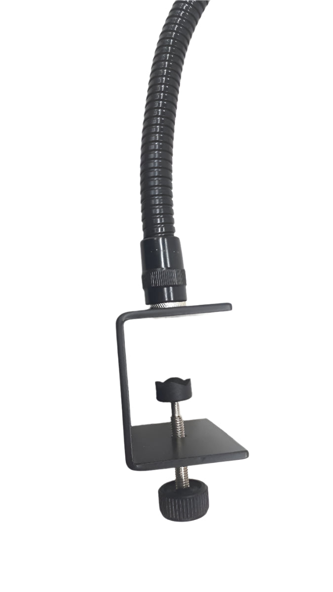 Lectern microphone adjustable gooseneck holder with table top clamp - 400mm