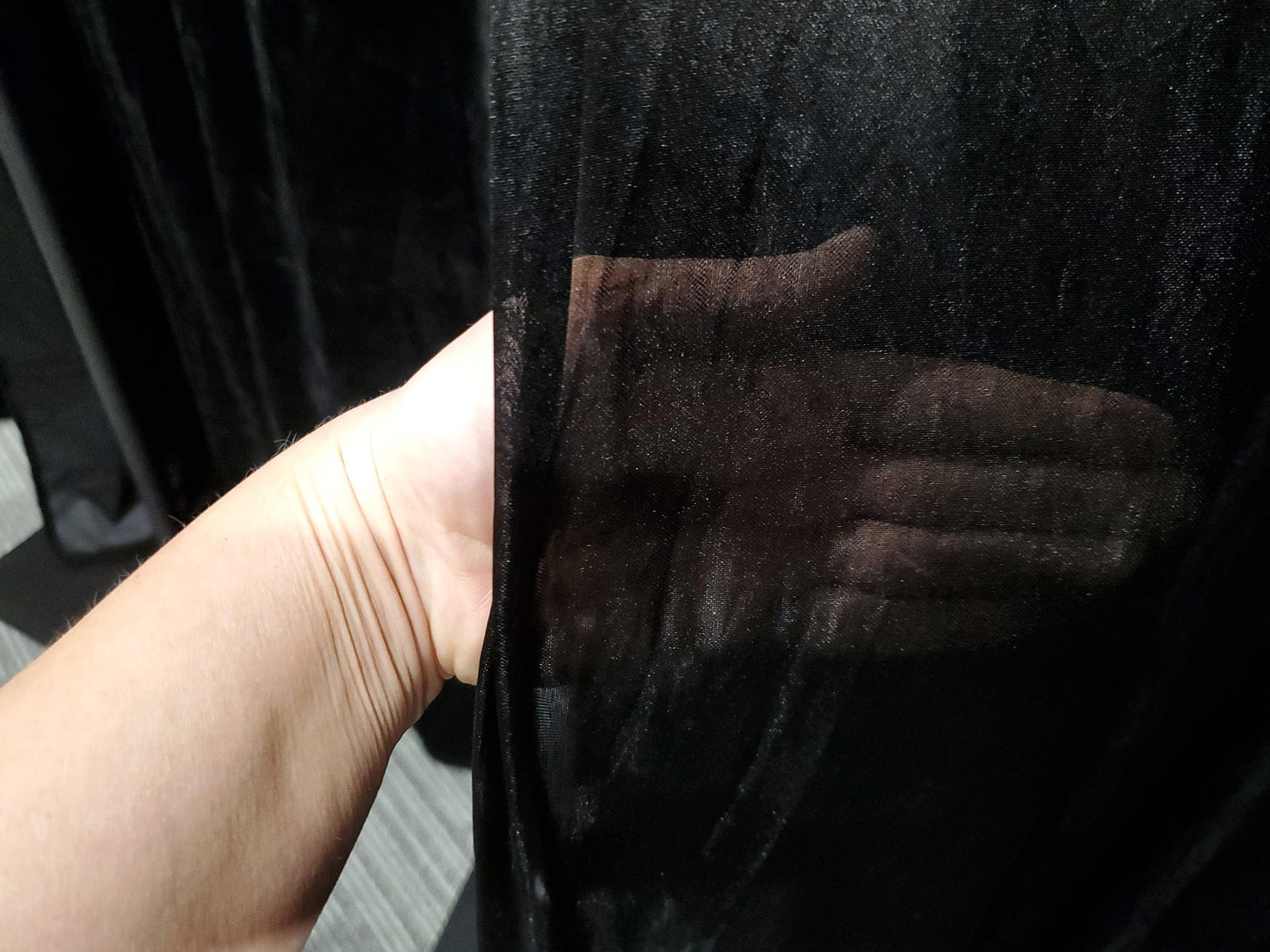 3m drop x 6m wide SILK BLACK drape