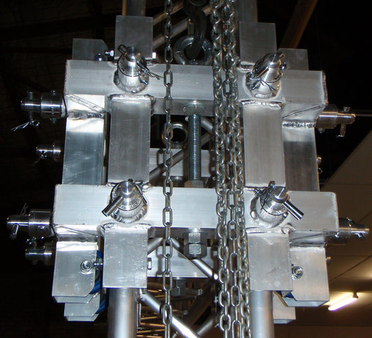 Alutruss ALUT21B sleeve block for 290mm aluminium lighting box truss