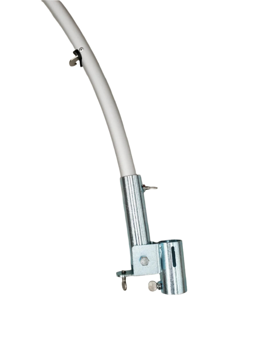 2m semicircle with upright brackets for pipe and drape