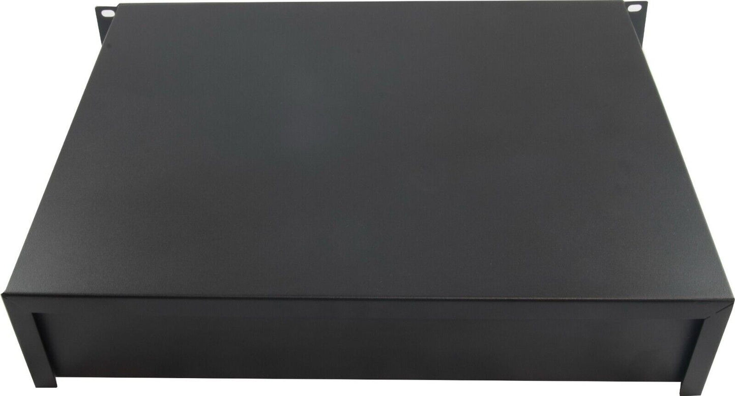 2RU 355mm deep 19" Rack Mount Draw Equipment Cabinet Locking Lockable with removable dividers