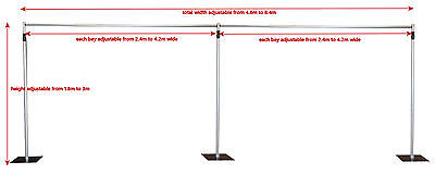 3m x 8.4m Pipe and Drape support system adjustable backdrop photography stand