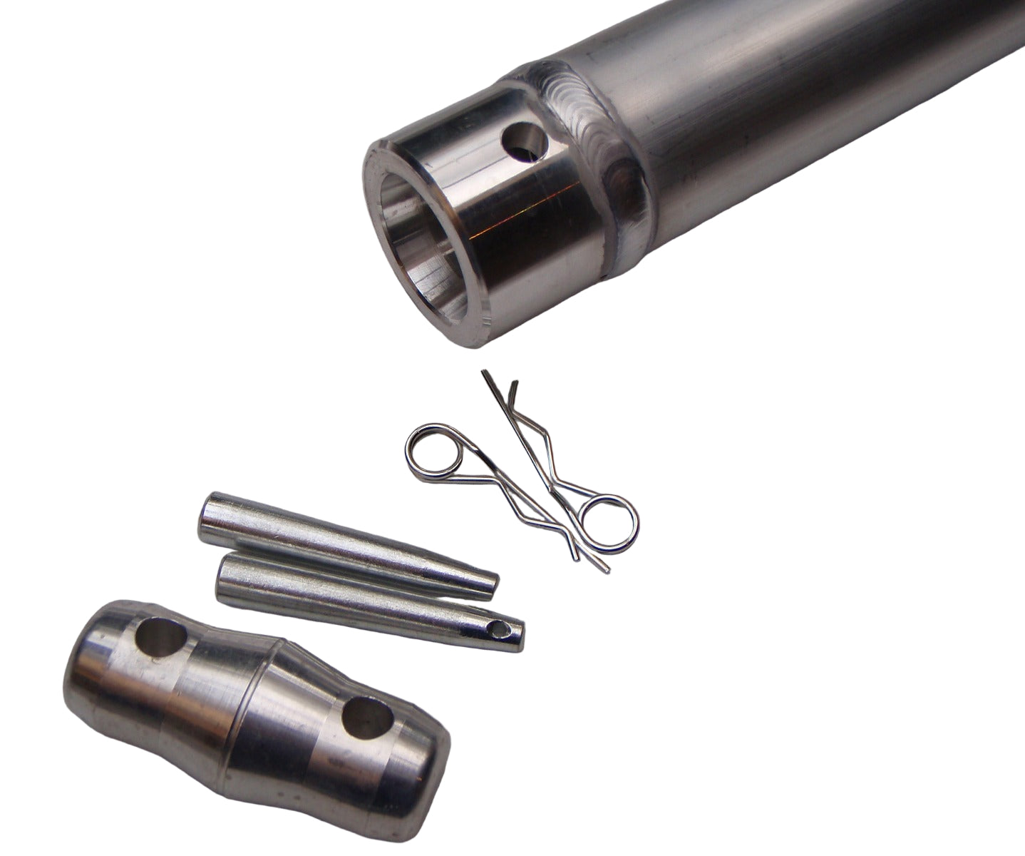Aluminium 50mm pipe - 2m long with quick lock connector