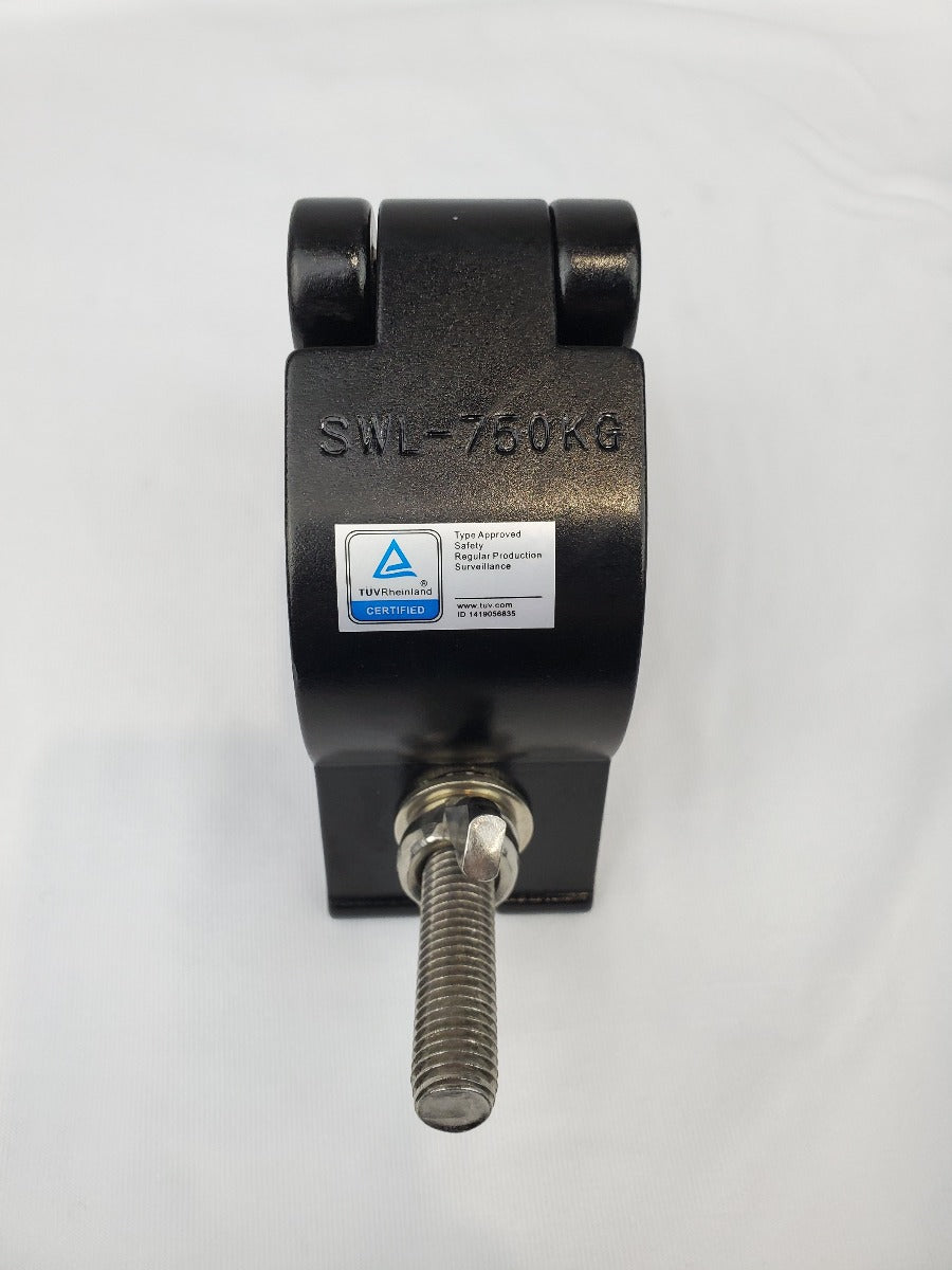 60mm CLAMP BLACK- ALUMINIUM COUPLER SUIT 58-61MM TRUSS / PIPE TUV LOAD RATED 750KG