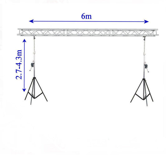 Box Truss stand - 6m 290mm ACE box truss Heavy duty winch up lighting truss