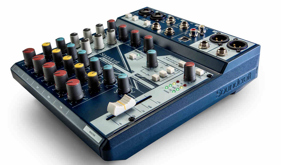 SOUNDCRAFT NOTEPAD-8FX SMALL-FORMAT ANALOG MIXING CONSOLE WITH USB I/O AND LEXICON EFFECTS