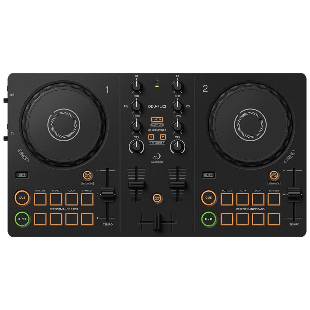 AlphaTheta DDJ-FLX2 Compact 2-Channel DJ Controller
