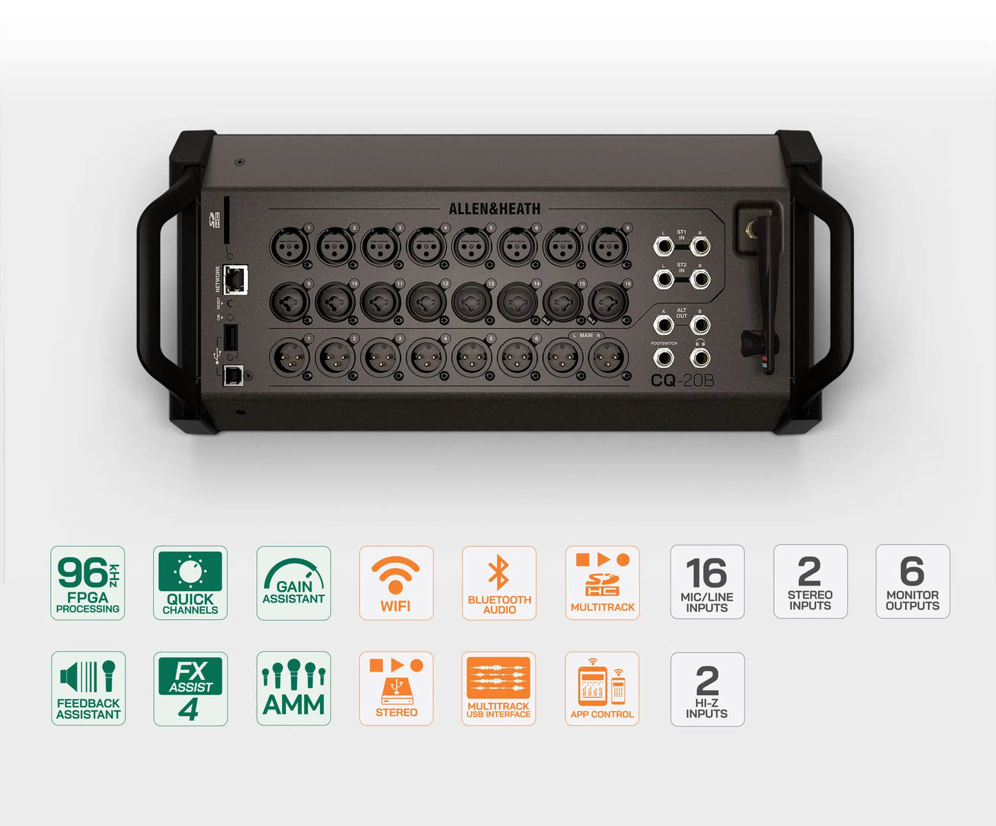 Allen & Heath CQ20B 20-Channel Digital Mixer w/ Wi-Fi, Bluetooth and SD/USB