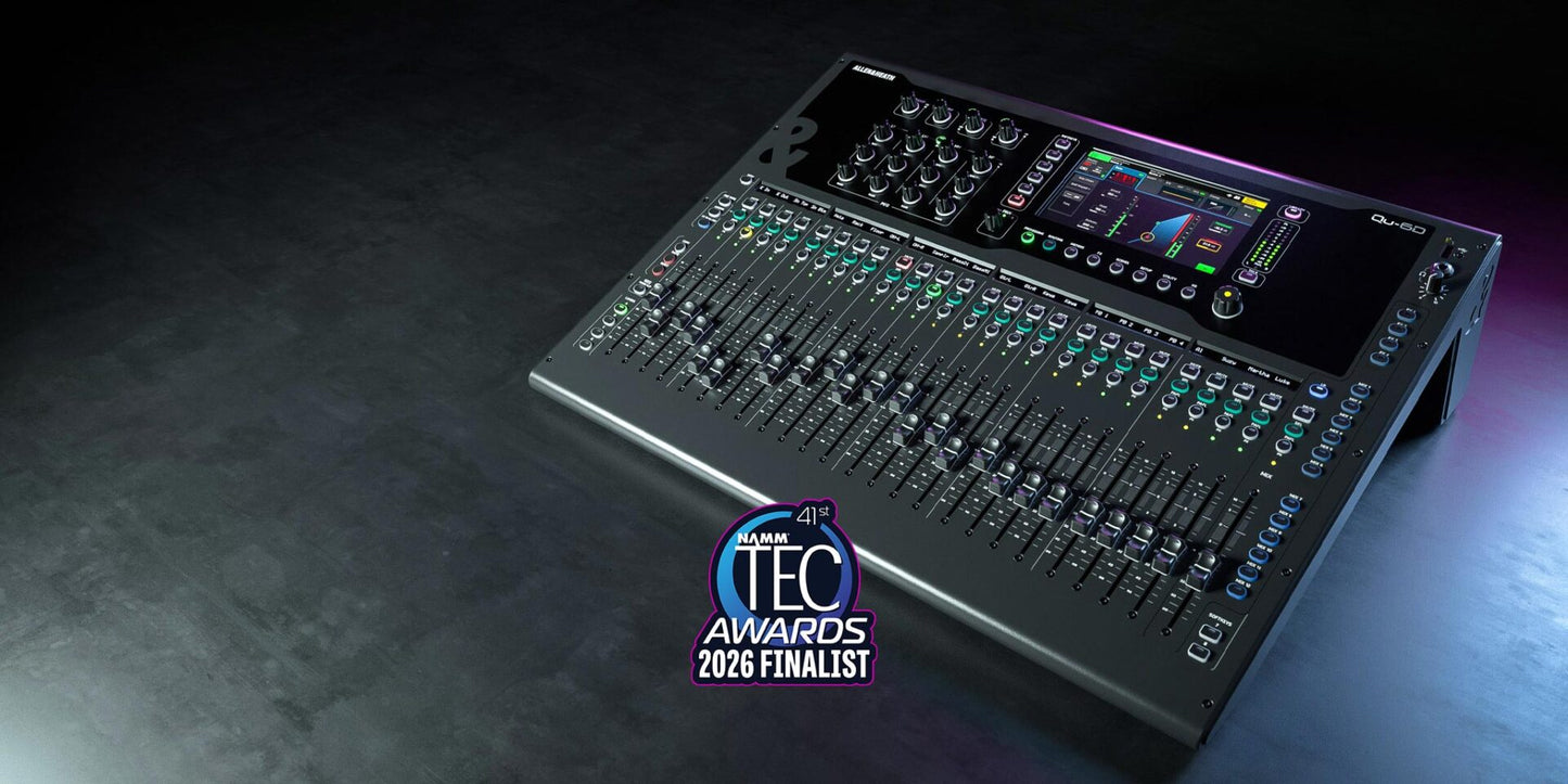 Allen & Heath QU-6 QU 32ch 96kHz Mixer, 25 Faders, 24/16 Local I/O, 6FX