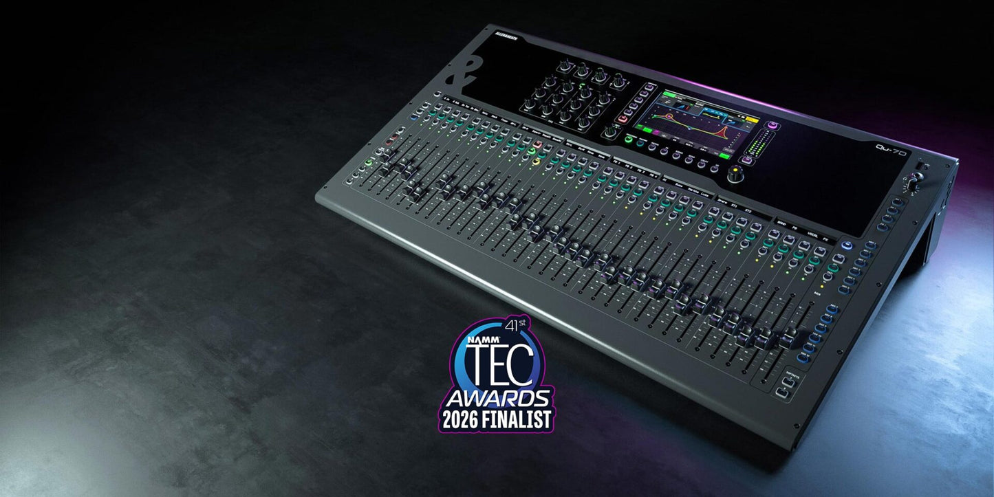 Allen & Heath QU-7 QU 32ch 96kHz mixer, 33 faders, 32/20 local I/O, 6FX