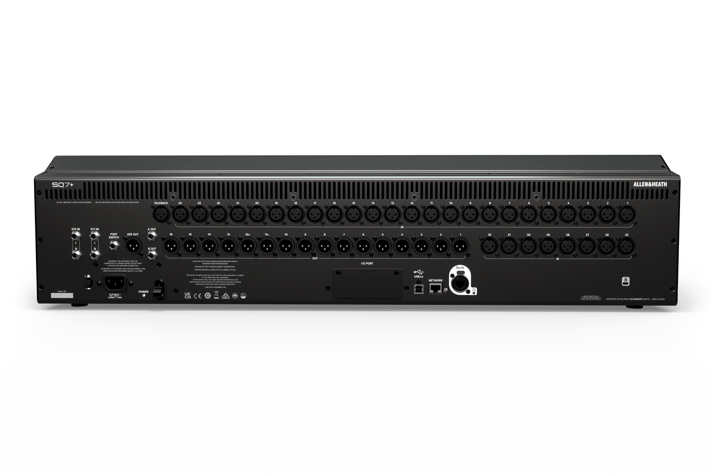 Allen & Heath SQ7+ 48 Channel / 44 Bus / 33 Fader Digital Mixer with RackUltra FX