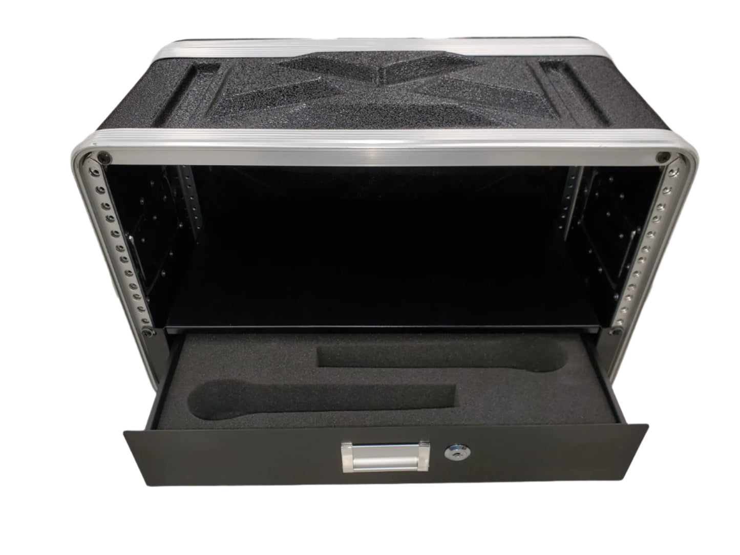 ABS 4RU 19" shallow / effects case with 2RU draw