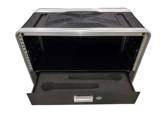 ABS 4RU 19"  shallow / effects case with 2RU draw