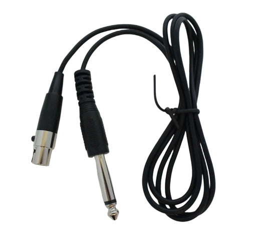 Guitar instrument cable for wireless microphone AKG, Pasgao 3pin to 1.4in jack