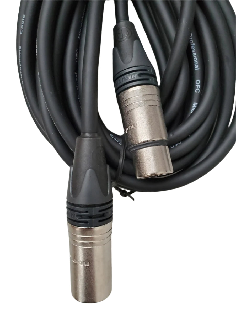 Microphone cable with Neutrik NC3FXX NC3MXX 3pin XLR connectors lengths from 3m to 10m