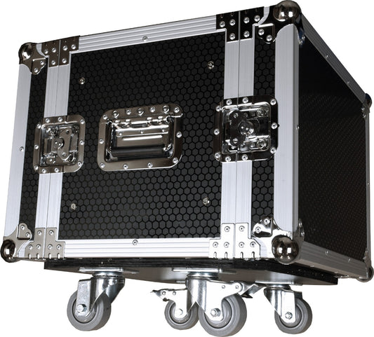 CaseToGo 8RU effects flight case 19" with wheels