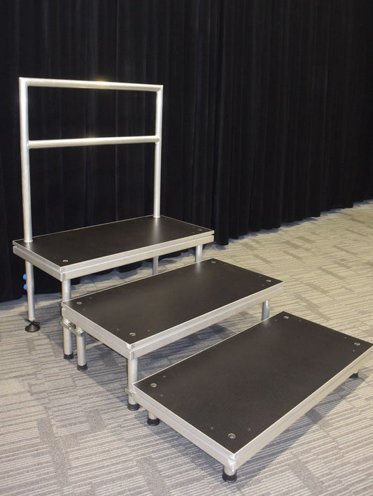 3 level step choir riser platform - portable stage panels 60cmx 120cm size