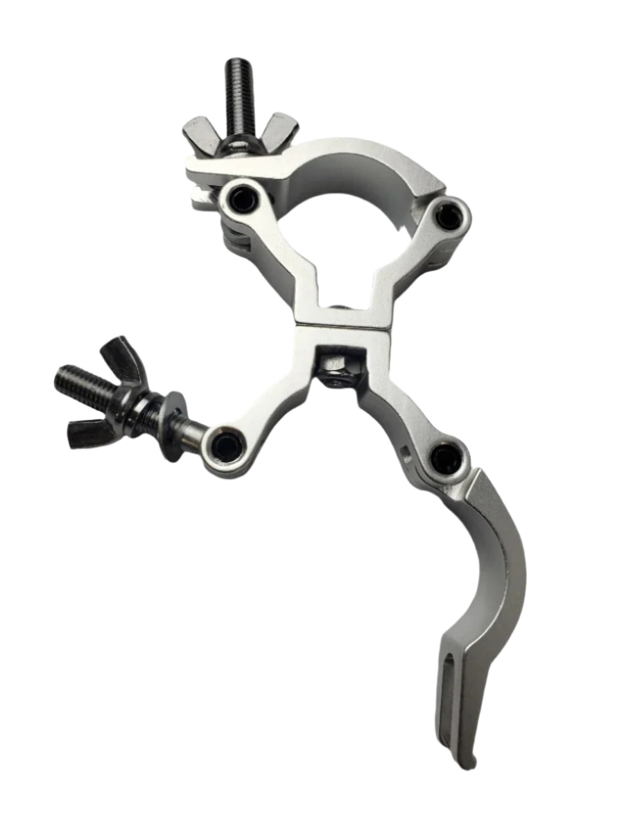 Clamp - 300KG narrow double swivel lighting aluminium clamp suit 50mm/2" truss