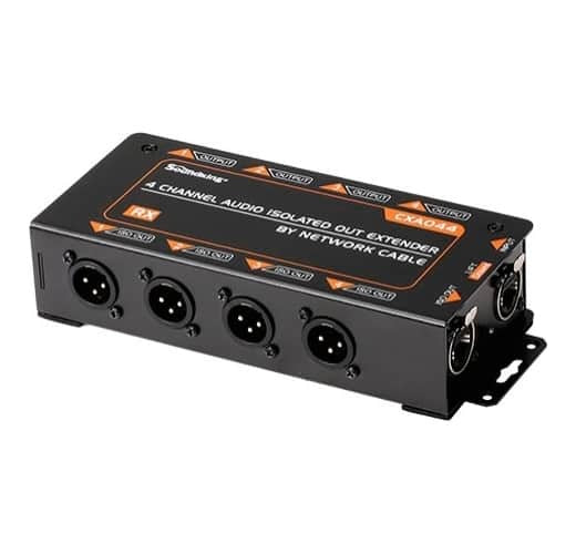 Ethercon snake CatBox 4-channel audio isolated extender via Cat5 Cat6 cable