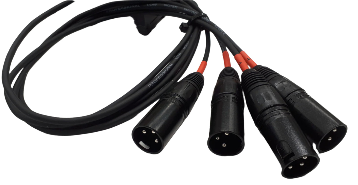 RJ45 cable splitter breakout to 4x 3pin XLR - Female and Male XLR bundle CXA031 / CXA032