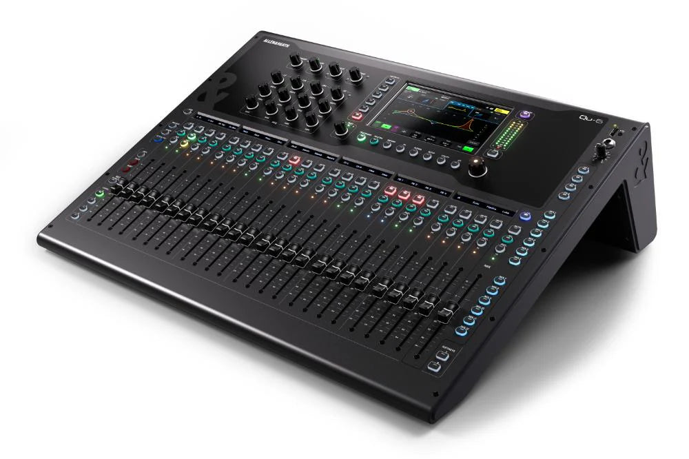 Allen & Heath QU-6 QU 32ch 96kHz Mixer, 25 Faders, 24/16 Local I/O, 6FX
