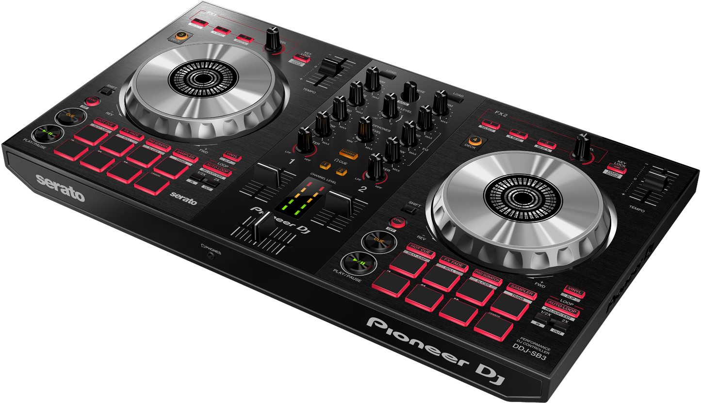Pioneer DDJ-SB3 DJ 2 Channel Controller with table top stand DF146