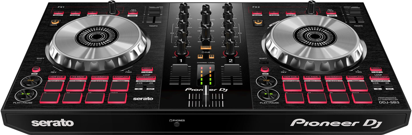Pioneer DDJ-SB3 DJ 2 Channel Controller with table top stand DF146