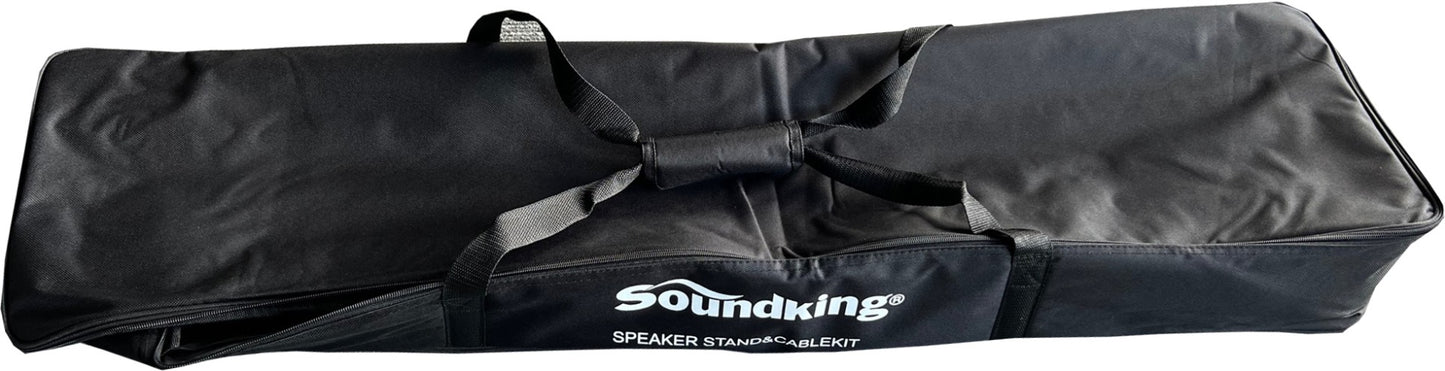 2X SOUNDKING SB309 SPEAKER STAND WITH LIFT ASSITANCE / GAS LIFT WITH CARRY BAG