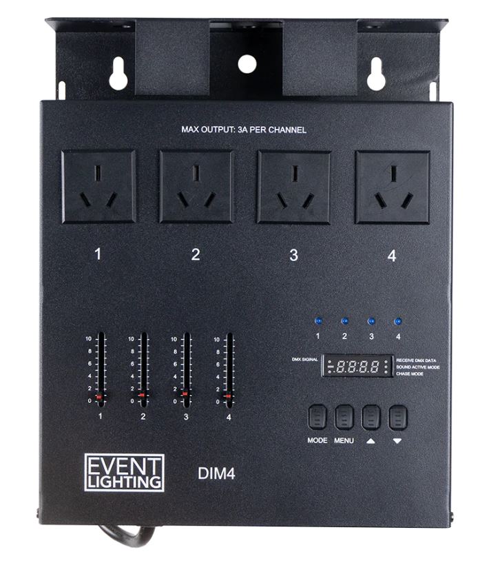 EVENT LIGHTING DIM4 - 4 channel DMX Dimmer/Switch