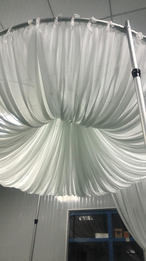 3m in diameter circle for pipe and drape