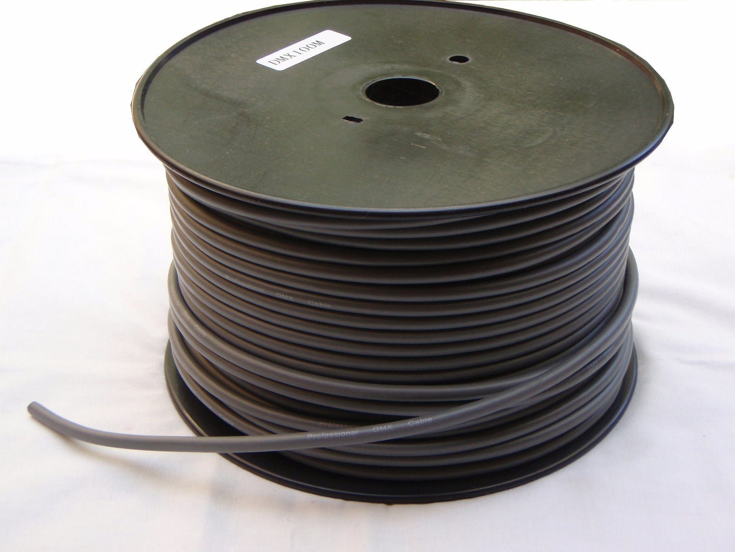 DMX cable - 100m roll, 2 core + earth - grey