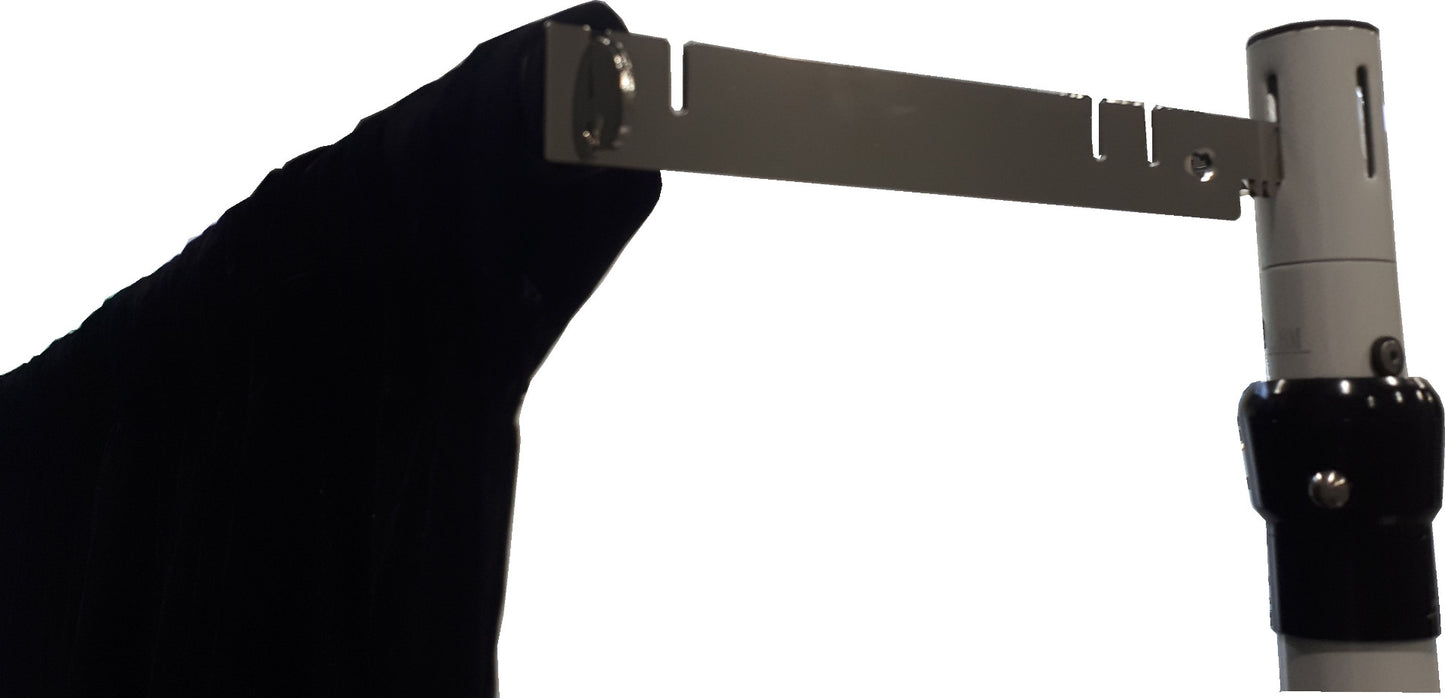 Dual bar brackets (150mm) for Pipe & Drape system (SINGLE)