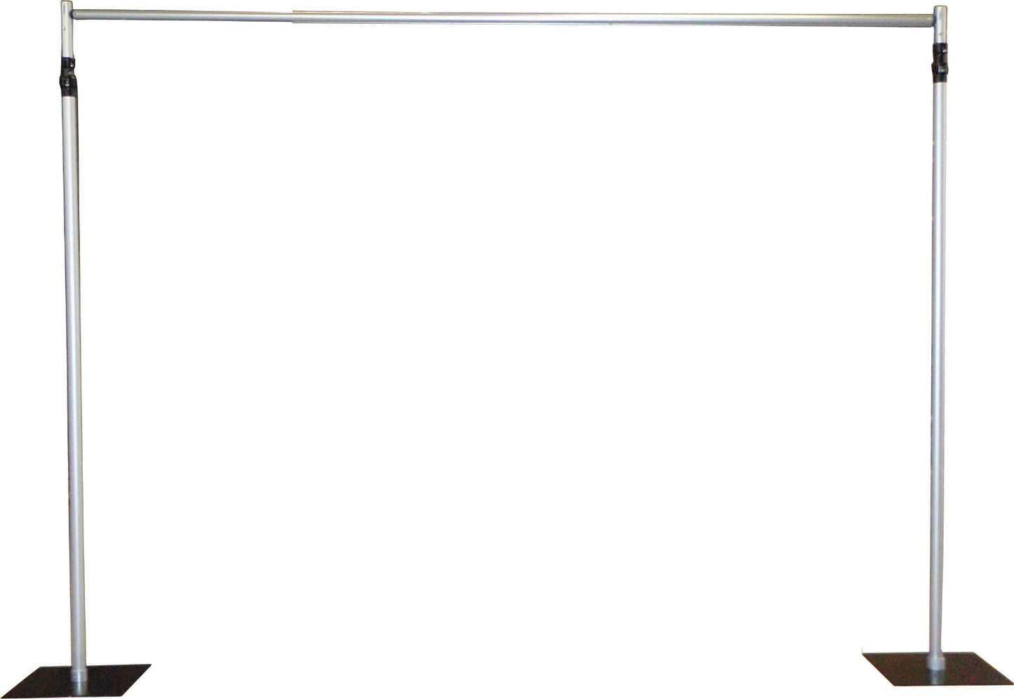 3m x 3m, 45cm base plates, SILVER Aluminium Pipe and Drape support system / Wedding Event backdrop - 3m max height