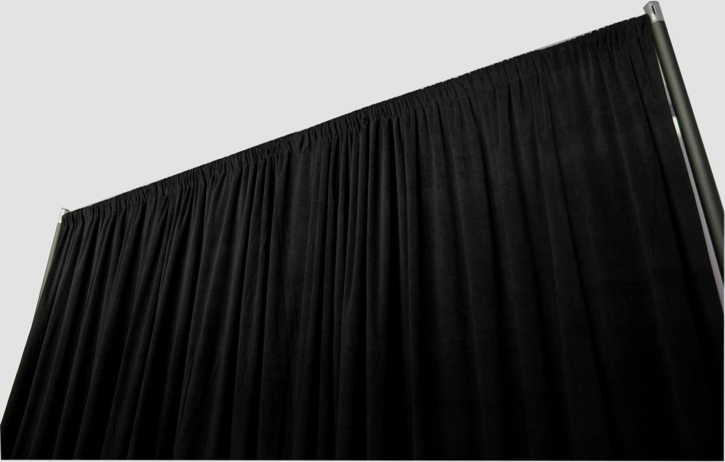 Black 3m drop x 5m width velveteen drape - 200gsm
