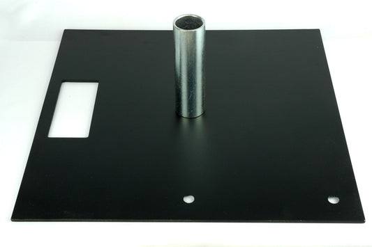 500x500x8mm Base plate with spigot for Pipe and Drape System