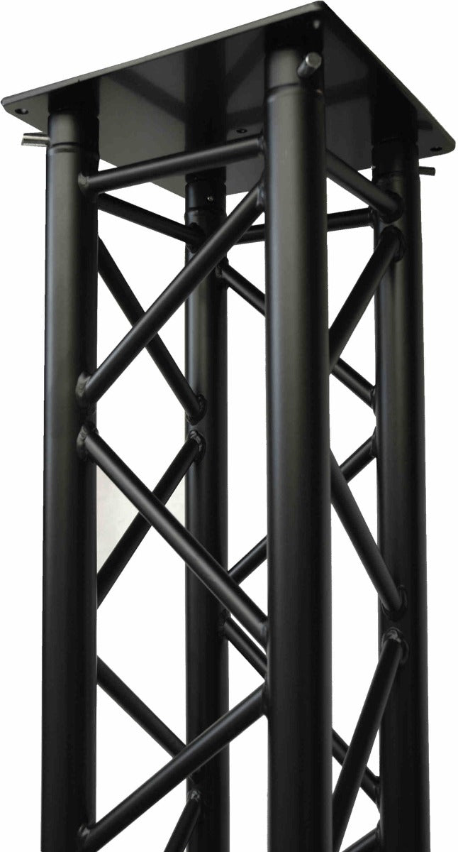 Black top / base plate 350 x 350 x 8mm plate for 290mm box truss or tri-truss