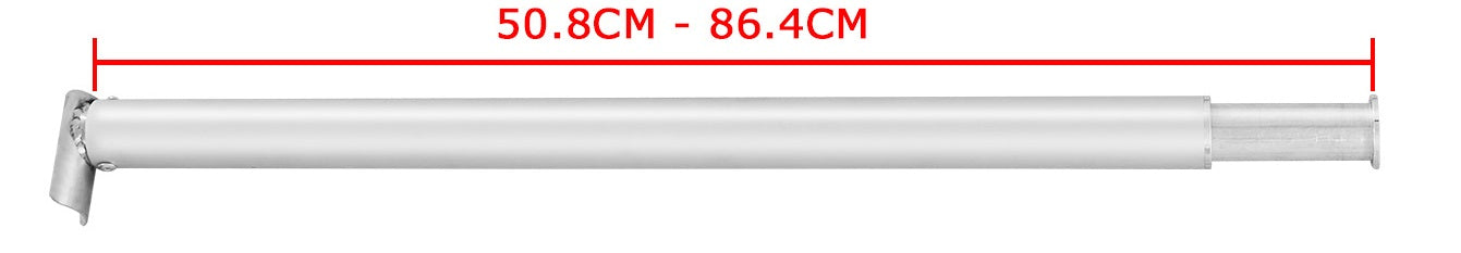 Telescopic extension arm for pipe and drape system 50-86cm