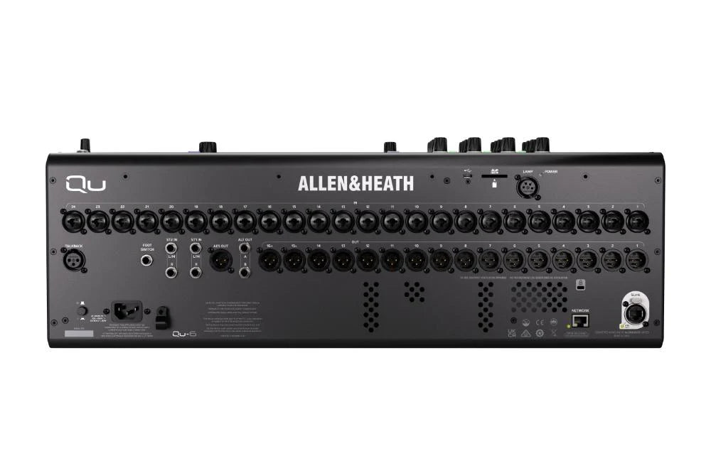 Allen & Heath QU-6 QU 32ch 96kHz Mixer, 25 Faders, 24/16 Local I/O, 6FX