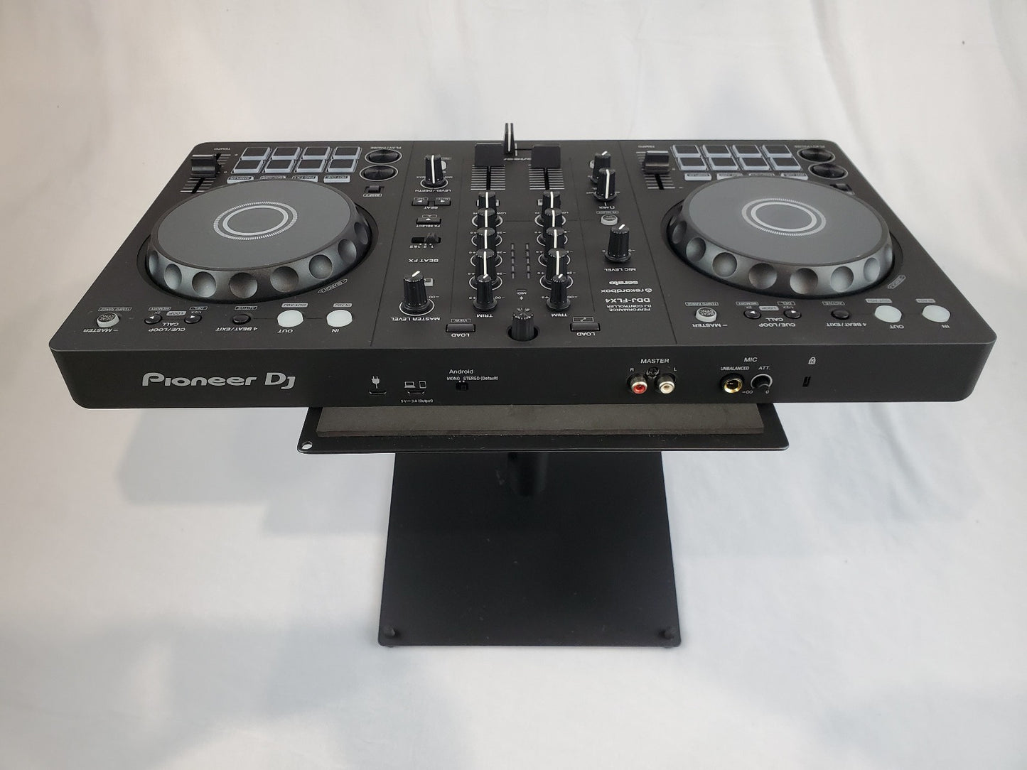 Pioneer DDJ-FLX4 DJ Controller with table top stand DF146
