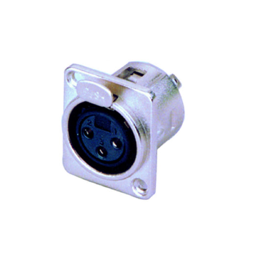 3pin XLR connector, female chassis  NYGXLR043