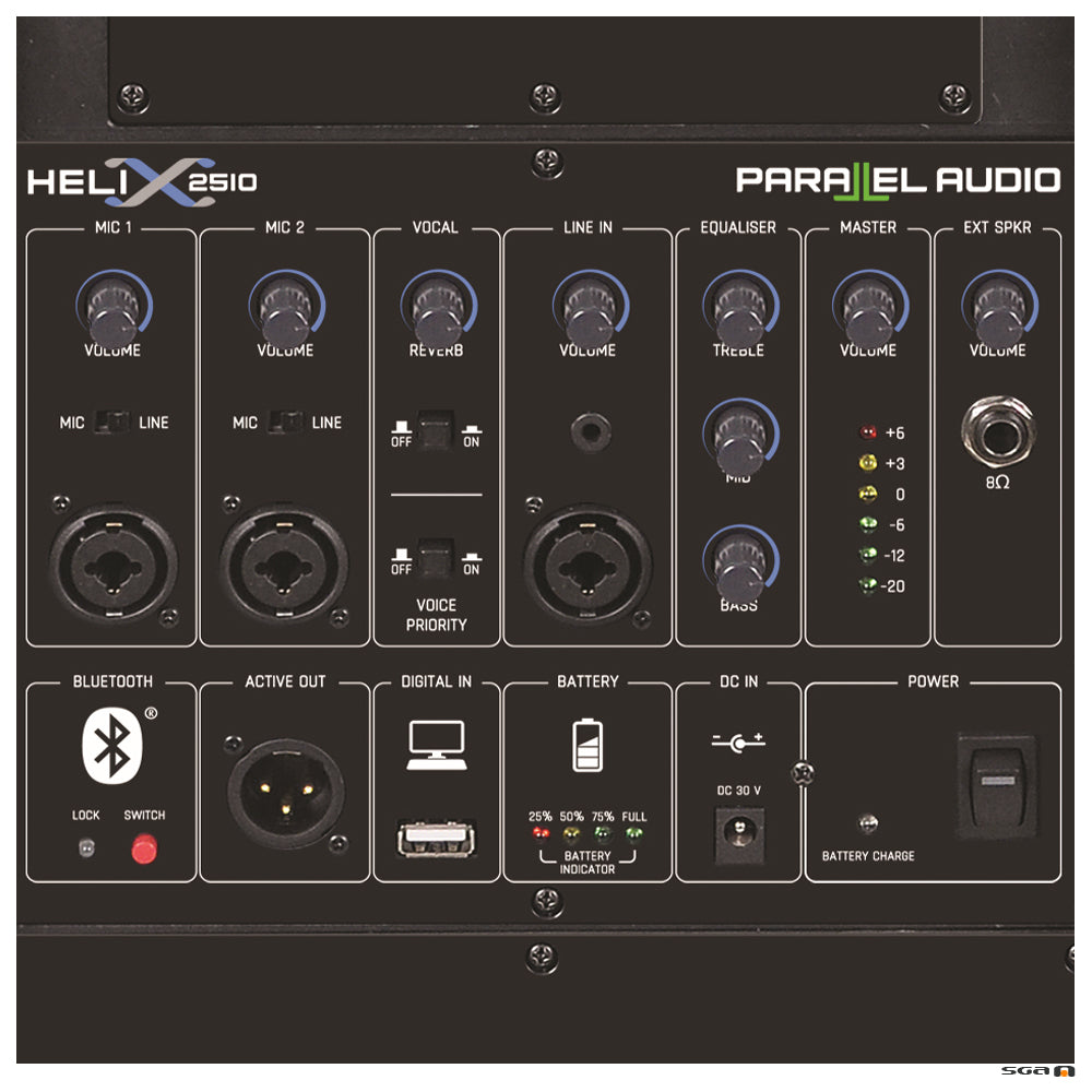 Helix 2510 – 250 Watt High Output, Professional Wireless Portable PA System - BUILD YOUR SYSTEM