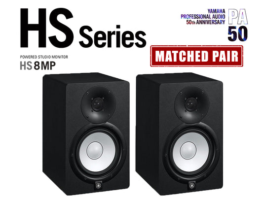 YAMAHA HS8-MP Limited Edition Matched Pair 8" ACTIVE STUDIO MONITORS (PAIR)