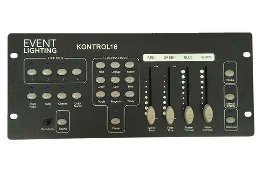 Event Lighting KONTROL16 - 4 x RGBW fixture DMX controller