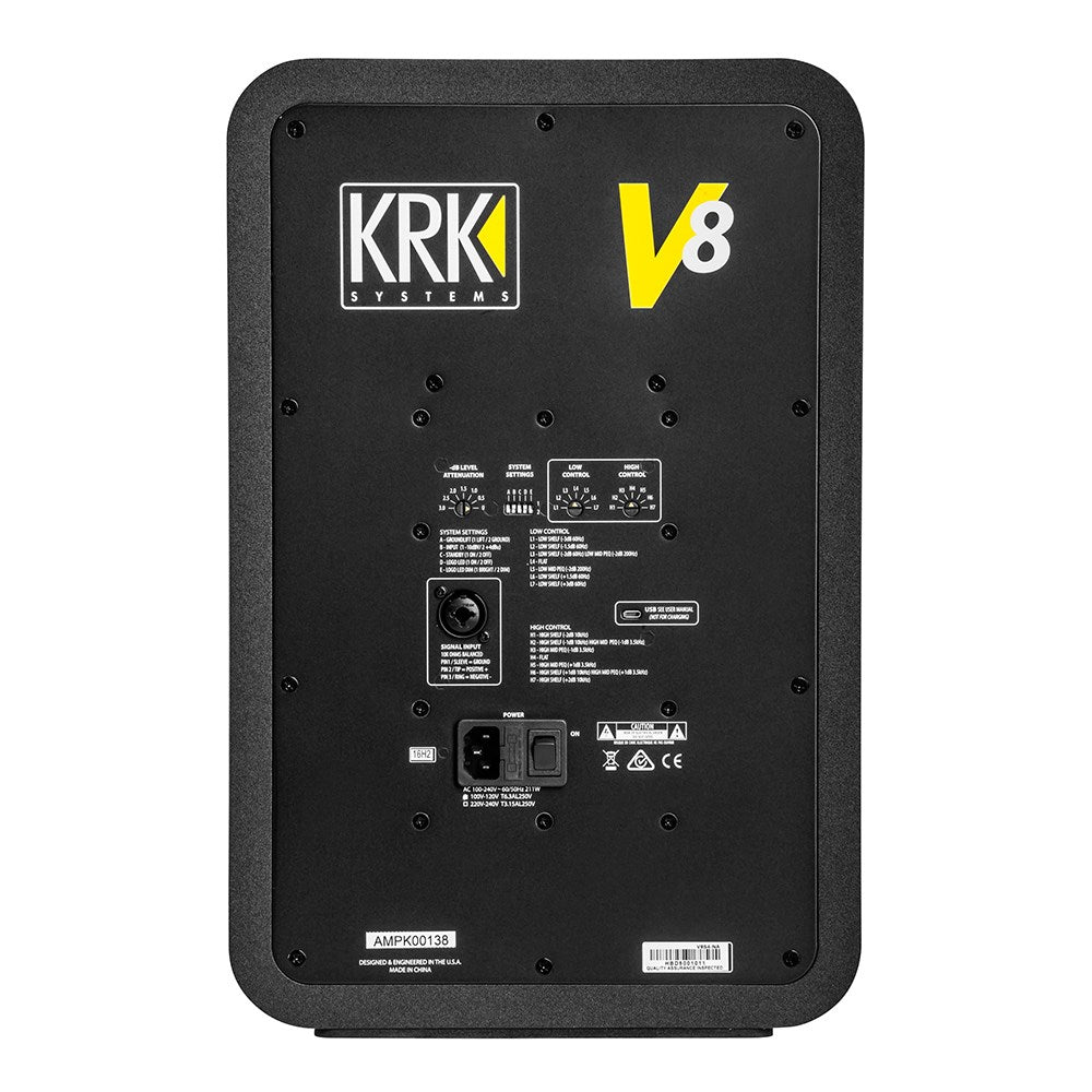 KRK V8 S4 Powered 8" Studio Monitor (Single Speaker)