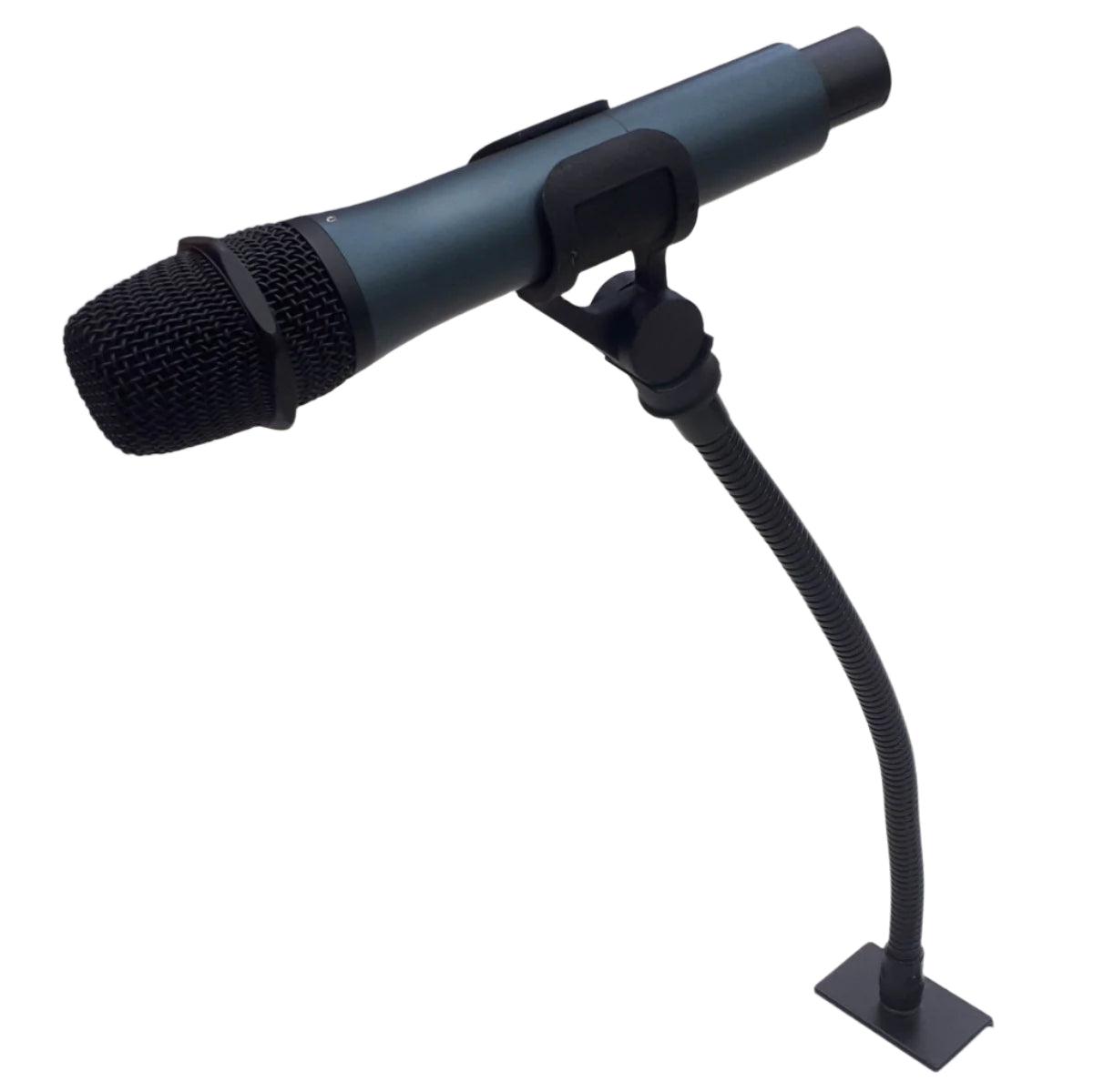 Lectern microphone adjustable gooseneck holder with table top clamp - 400mm
