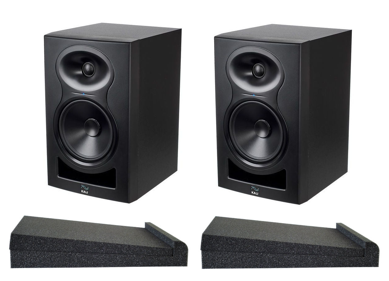 Kali Audio LP6 6″ 2ND WAVE Studio Monitors with bonus Isolation Pads (1 PAIR) BLACK