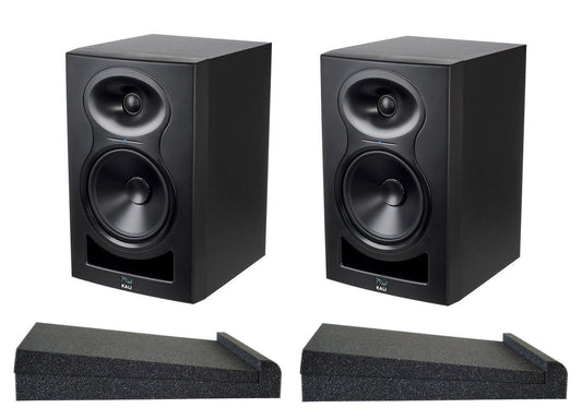 Kali Audio LP6 6″ 2ND WAVE Studio Monitors with bonus Isolation Pads (1 PAIR) BLACK